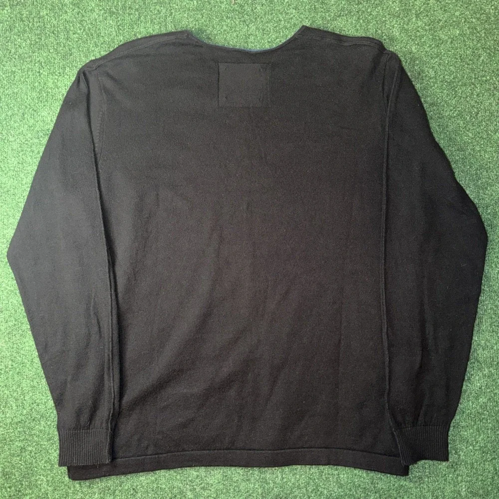 Tommy Bahama V Neck Black Cotton/Cashmere Blend Pullover Sweater Size Large R3
